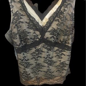 It’s a lace see-through women’s petite large top